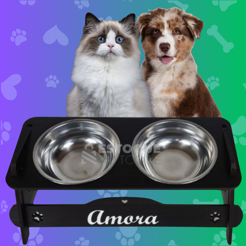 Comedouro Inteligente para Pets – Personalizável, Inclinável e com Tampas + BRINDES