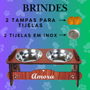 Comedouro Inteligente para Pets – Personalizável, Inclinável e com Tampas + BRINDES
