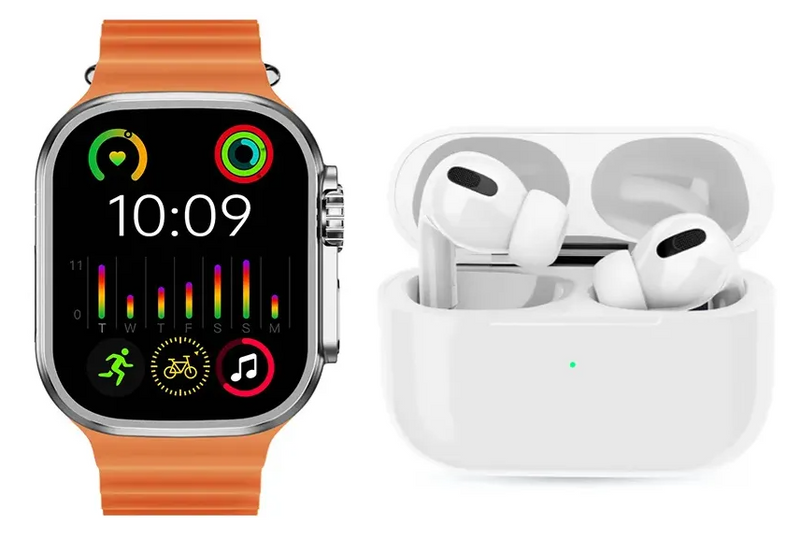 Smartwatch Série 9 Ultra 2.0 – Edição Premium com 7 Pulseiras + Case de Proteção + Fone de ouvido - Modelo 2025