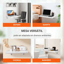 Oferta especial - Mesa Munique Liz Modelo Dobrável Retrátil de Parede, Borda Arredondada